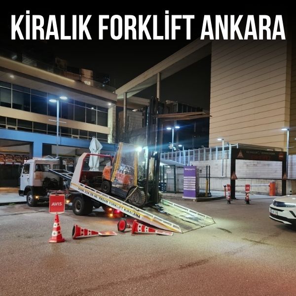 Yenikent bölgesinde günlük forklift kiralama hizmeti sunan forklift aracı